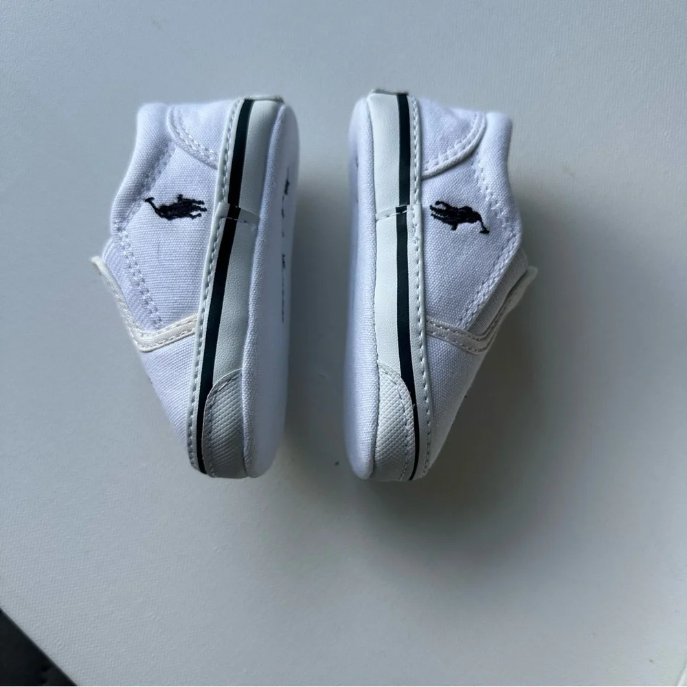 Like New! Ralph Lauren Baby Pony Embroidery Slip On Shoes